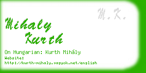 mihaly kurth business card